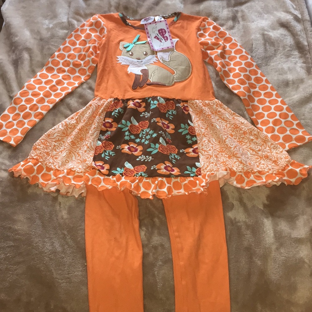 NWT Super Cute Girls Fall Outfit Size 7/8